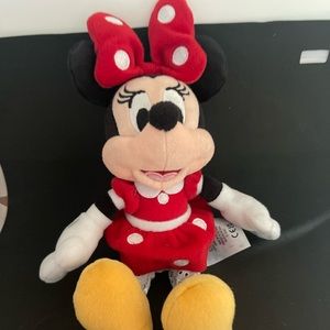 Disnery Store Minnie Mouse Wearing Red Polka Dot Dress & Bow